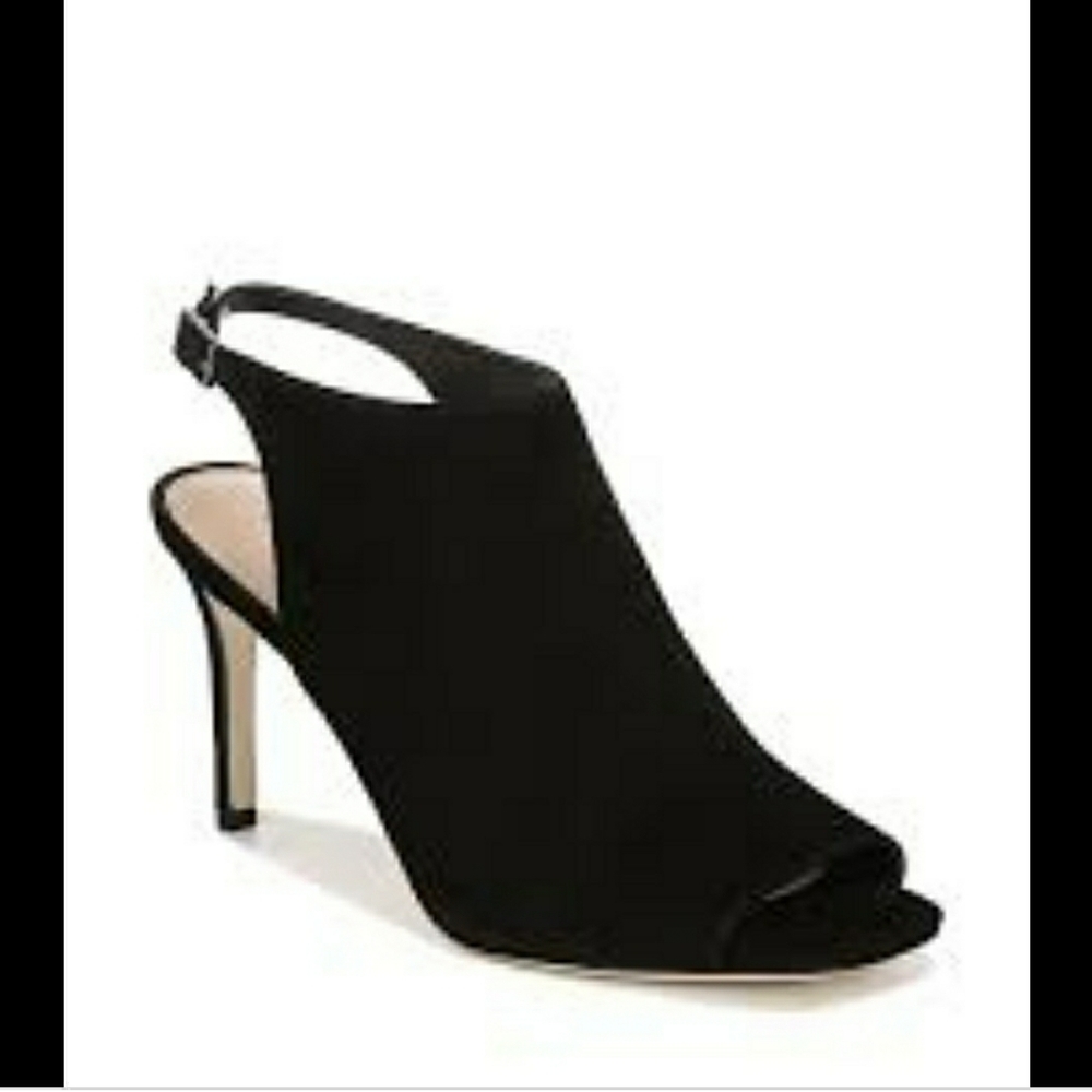 Alfani black suede slingback peep toe 6.5M